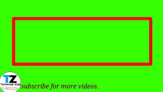 Green Screen Red Rectangle Effects | Use In Tutorials Videos | With WaterMark | PART 1
