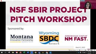 NSF Project Pitch Workshop  March 2023