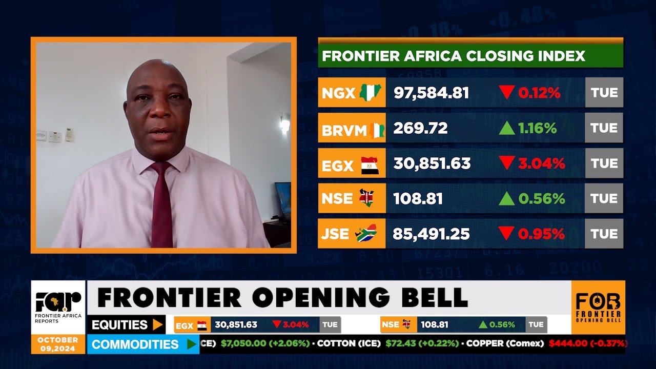 Nigeria's Foreign Capital Inflows Slump 22.8% in 2Q I Frontier Opening Bell - Wed., Oct. 9, 2024