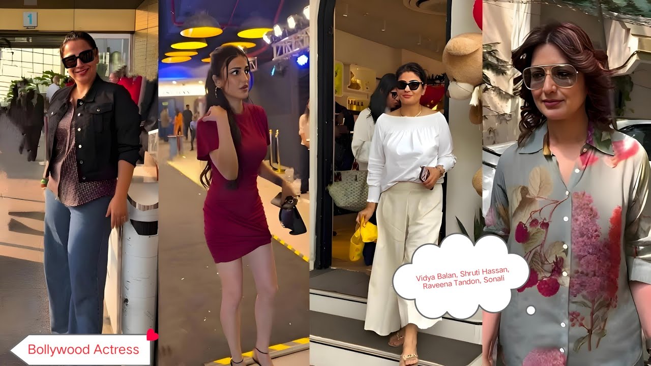 Bollywood Actresses Vidya Balan, Shruti Hassan, Tripti Dimri, Raveena, Sonali Bendre Viral Video 🥰 