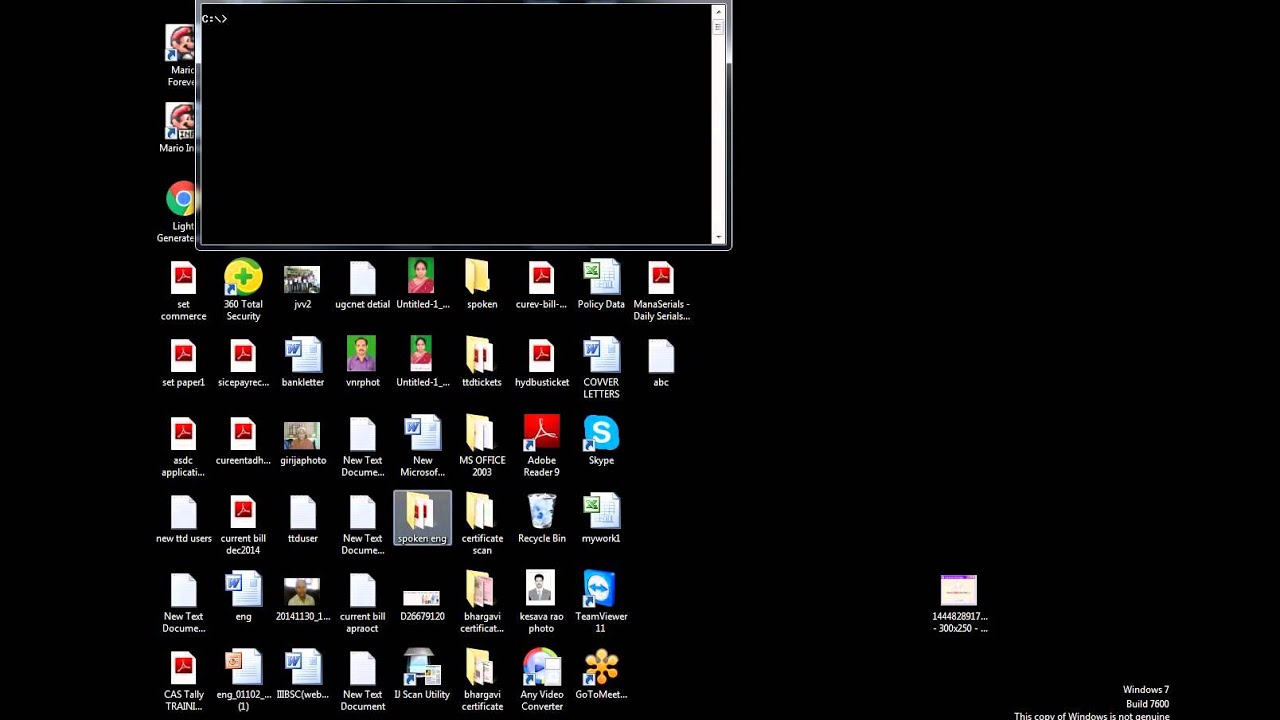 Telugu Lo Ms Dos Windows 7 Lo Ms Dos Operating System Youtube