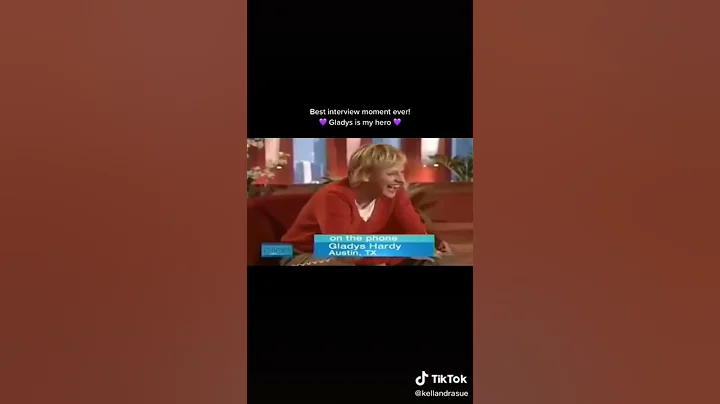 #ellendegeneres #bestinterview #gladys 😅😂🤣