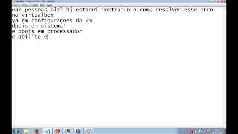 como resolver erro unable to boot please use a kernel...no virtual box