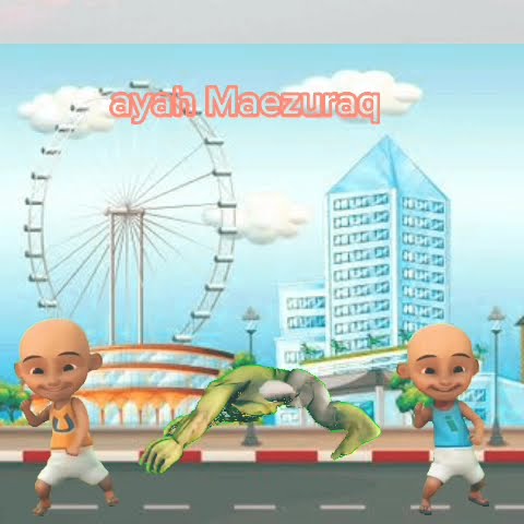 GREEN SCREEN UPIN IPIN & HULK BERGOYANG #greenscreen #cartoon #upinipin #animation #doraemonnobita