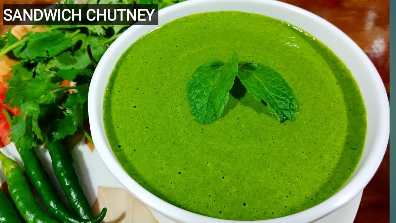 SANDWICH CHUTNEY RECIPE GREEN CHUTNEY FOR SANDWICH ALIZEH'S KITCHEN