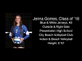 Jenna gomes volleyball highlights  wcal league