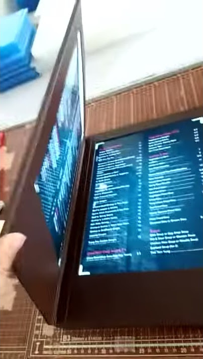 LED plastic menu book