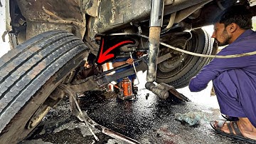 Truck Front Axle Separates in the Middle of the Road – Dangerous Accident & Full Repair