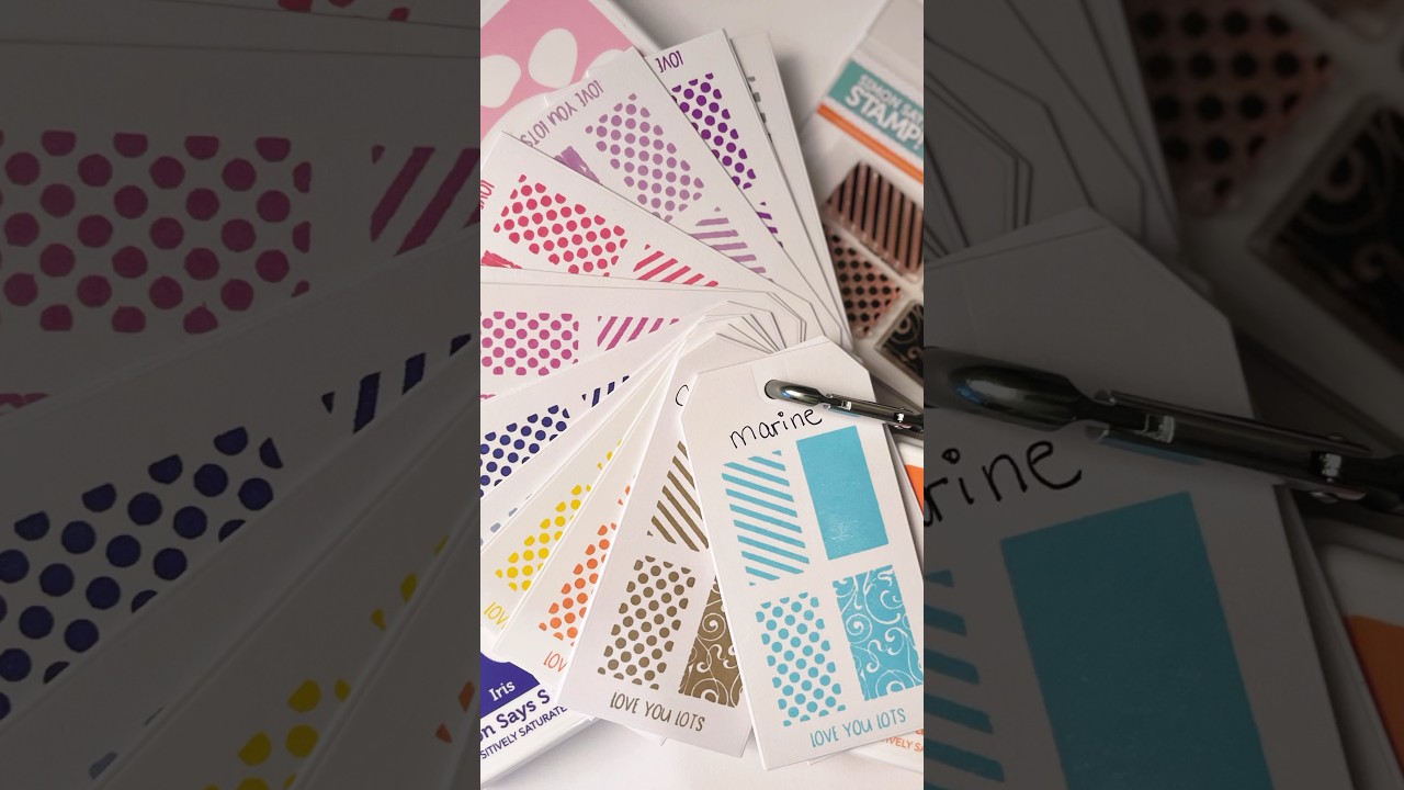 Simon Says Stamp Pawsitively Saturated Ink Swatches.  Full video is on my channel. 