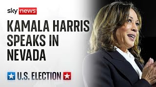 Kamala Harris holds a campaign rally in Reno, Nevada