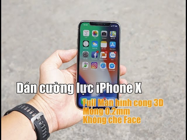 Cường lực 3D Full Màn iPhone X / Mỏng 0.2mm / Không che Face ID