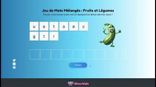 Jeu de Mots Mélangés : Fruits et Légumes screenshot 1