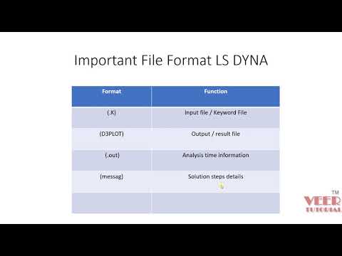 Different File formats in  LS DYNA