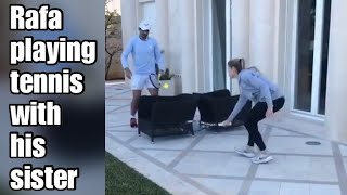Rafa Play Tennis With His Sister | Rafael Nadal Profile