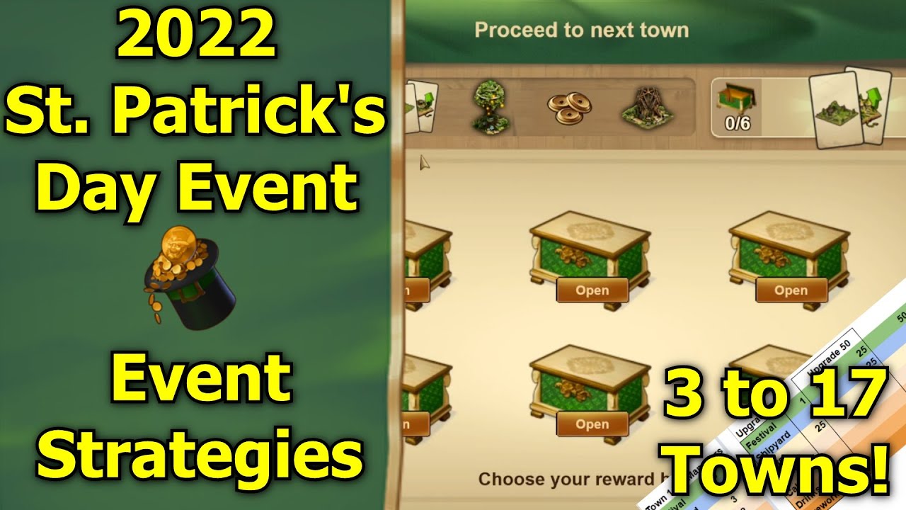 Forge of Empires: 2022 St Patrick's Day Event Strategies! From Low Effort to Max Rewards! 3-17 Towns