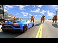 Car Jumps Over Toys! 😱