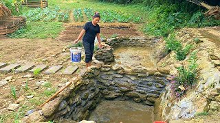 Lý Mai Farmer - Repair damaged fish tank to prepare for fish farming, Great day at the farm