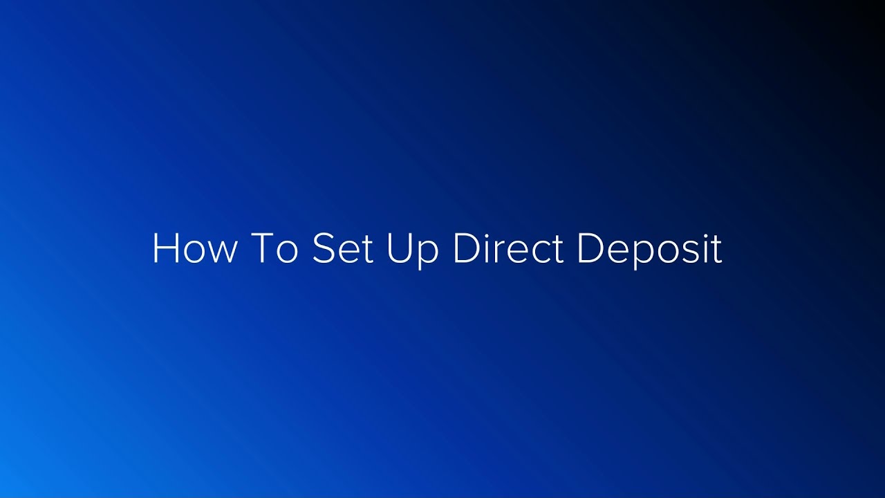 MyCast&Crew: How To Set Up Direct Deposit - YouTube