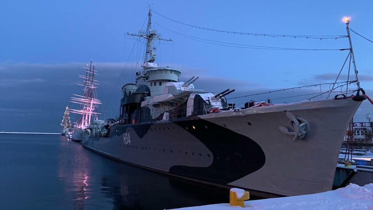 Gdynia   Skwer Kościuszki zimą