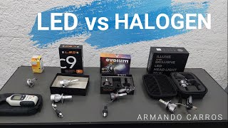 Comparativa LED vs Halógeno (Pruebas Reales de potencia y haz de luz) | Armando Carros