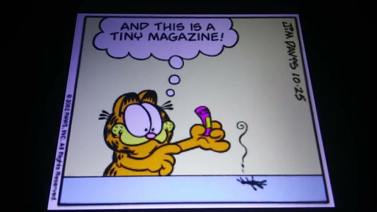 Me Reading Garfield Comic Strip from October 25th 2002
