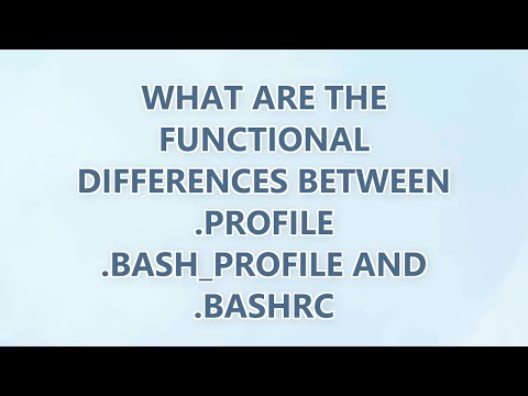 What are the functional differences between .profile .bash_profile and .bashrc (3 SOLUTIONS!!)