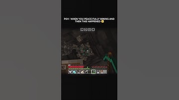 When you peace fully mining and this happened 🥺 || #minecraft #shorts