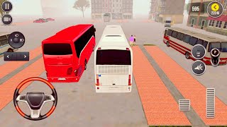 Coach Bus Simulator - Driving white Bus Driver Android/ISO Gameplay screenshot 3