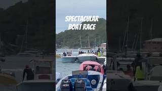 Spectacular boat race. #bvi #shorts #sailing #travel #speedboat #powerboating #cigarette #vacation
