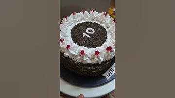 Thumbnail of Its Black forest guyss  😍 #cake #birthdaycakelyrics #song #music #cakedecorating