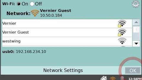 Connecting to a WiFi Network with LabQuest 2