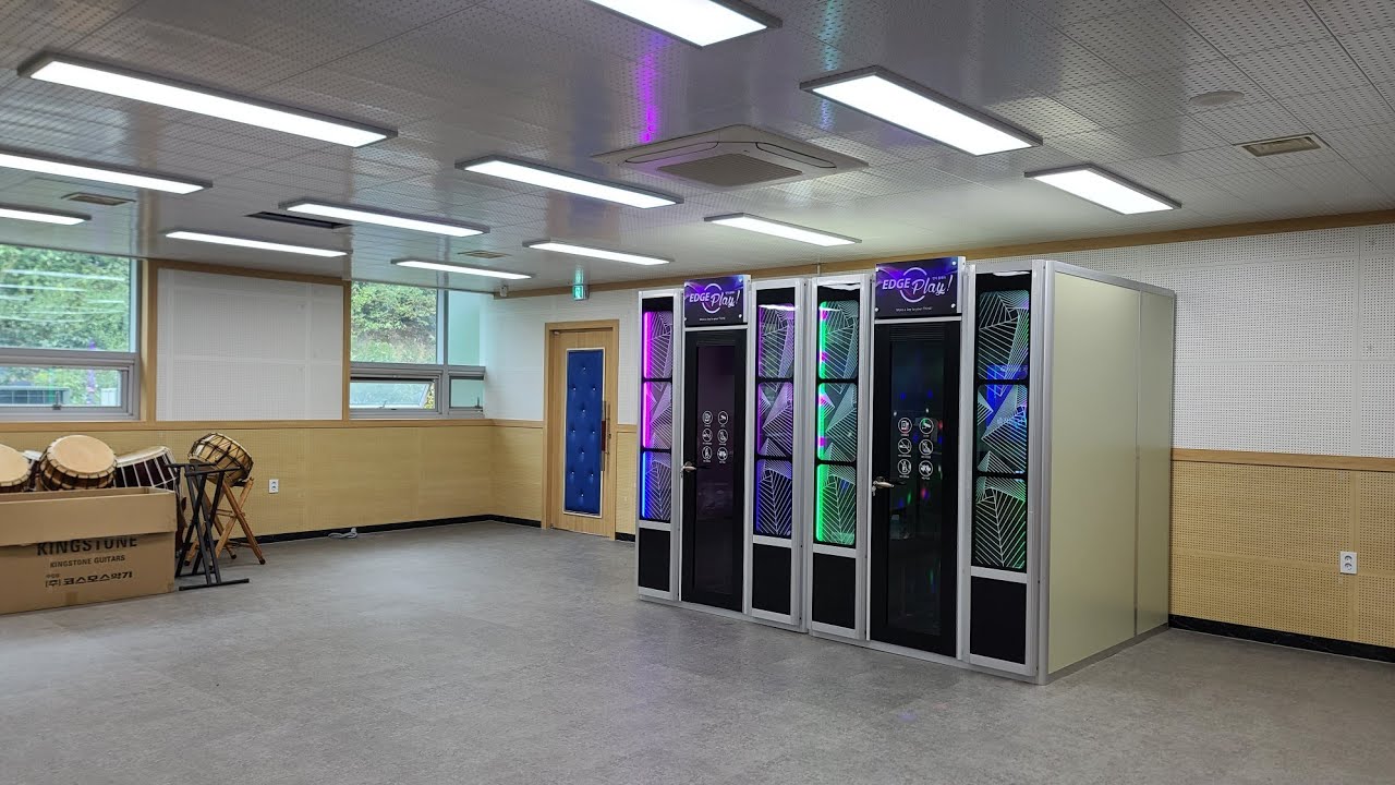 목포중앙고등학교 메달로 운영되는 코인노래방부스 기계 시공완료