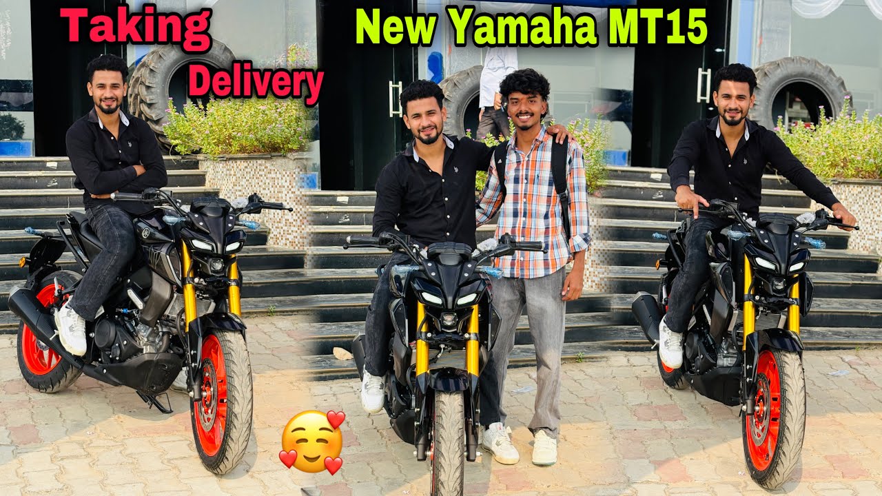 Taking delivery New Yamaha MT15 2025 model 😍 || loud duke 390 