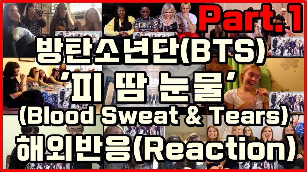 (Kpop Reaction Mashup/케이팝 해외반응) 방탄소년단(BTS) - '피 땀 눈물 (Blood Sweat & Tears)' Part.1