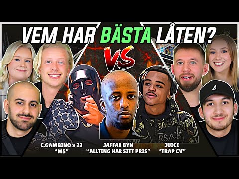 VEM HAR BÄSTA LÅTEN? (JB, C.Gambino x 23, Juice) | Swedish Rap Reaction | #66