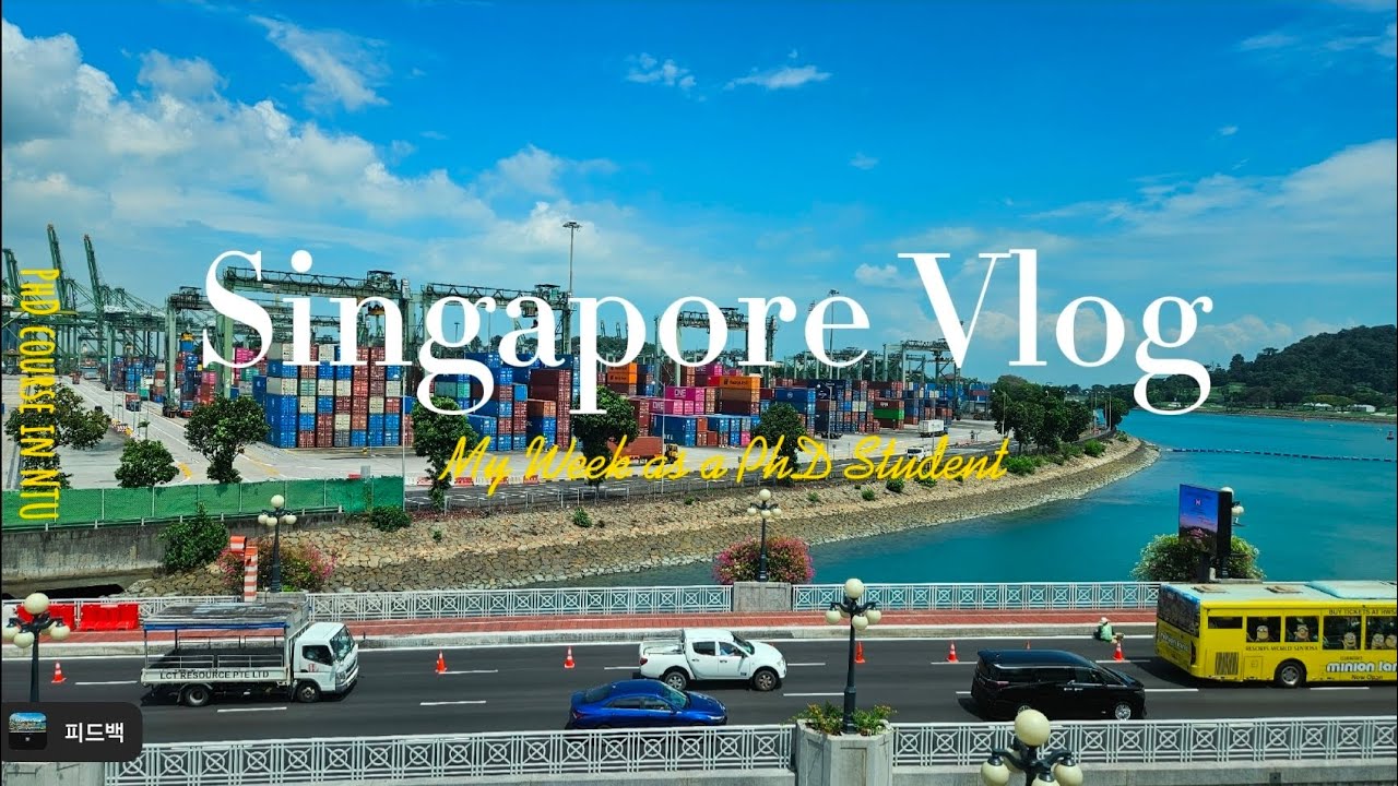 Vlog ep#32 대학원생 브이로그|싱가포르 유학|퀴즈가 끝나서 방탕한 학생으로 살기|센토사섬에서 자전거|해변 구경|키위베리 도전|작은 카페 탐방 및 카공