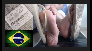BRAZILIAN LUSTY SOLES & WHITE FLIP FLOPS (39/40 EU)