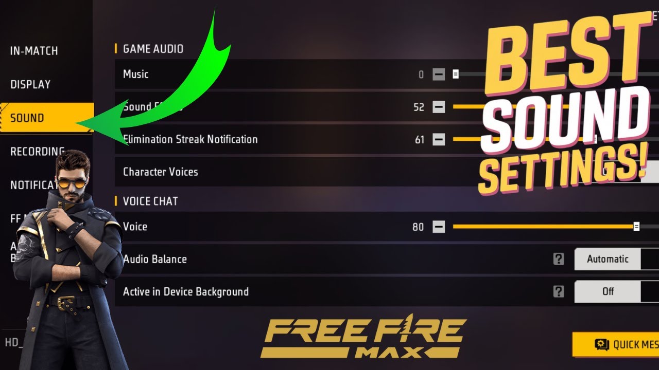 Free Fire Setting | Free Fire Sound Settings | Sound Settings In Free Fire | Free Fire Max Sound