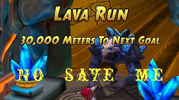 Temple run2-global challenge lava run(30, 000) meters complete in one run:no save me: volcano island