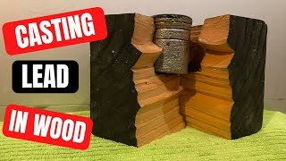Casting Lead Ingot in Wood