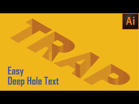 Create Deep Hole Text In Illustrator By Use 3D Effect Extrude And Bevel | Easy Illustrator Tutorial