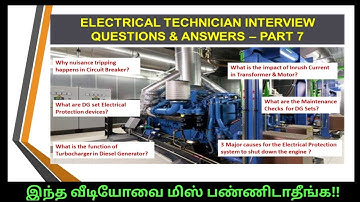 Electrical technician interview questions and answers Part-7#tamil