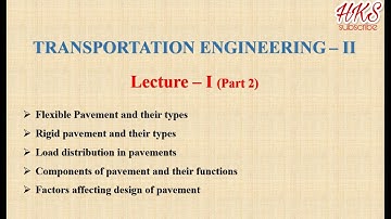 Transportation Engineering - II Lecture 1 (Part 2)