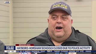 Officials give an update after all schools were shut down in Hatboro-Horsham