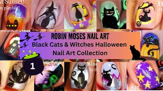 Witches & Black Cat Nail Art Design Collection by Robin Moses