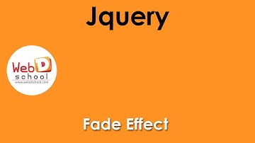 JQuery Fade Effect | Web D School | Best Institute in Chennai