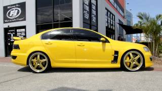 Holden E3 HSV GTS 22 inch custom rims 22x8.5 and 22x9.5 Gold Simmons Rims