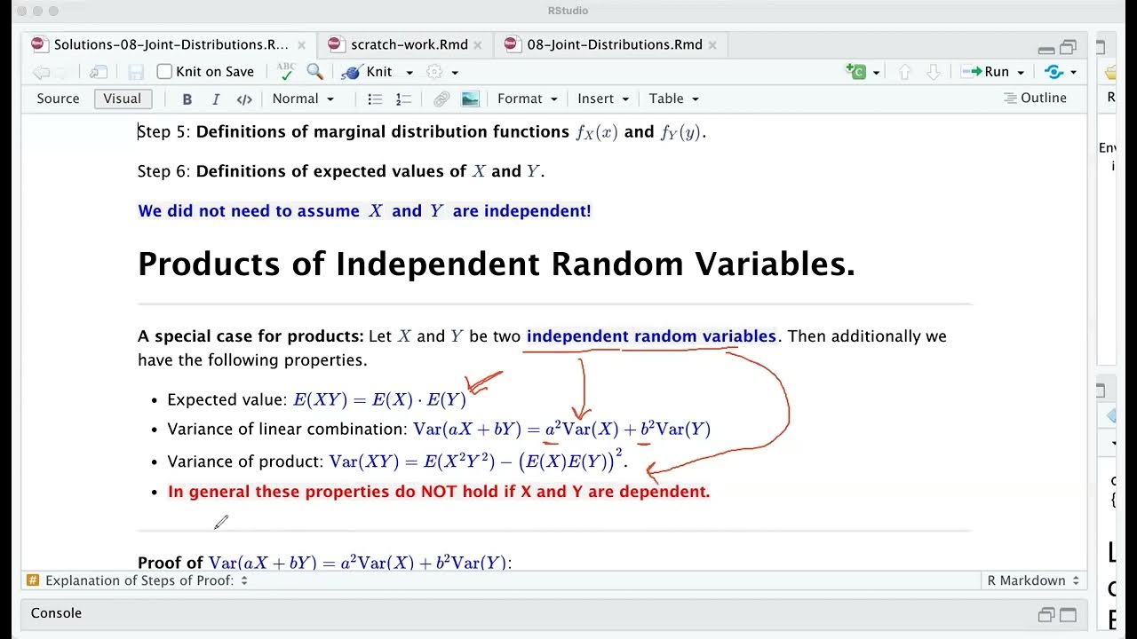 Linear combination of random variables youtube