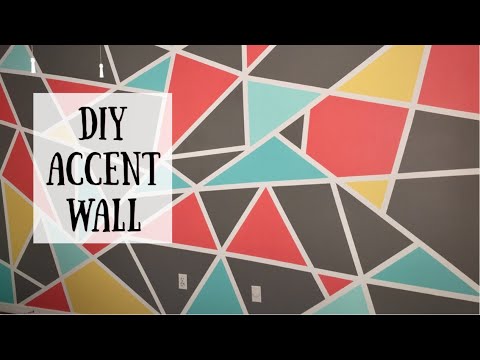 Diy Geometric Painted Wall Little House On The Corner