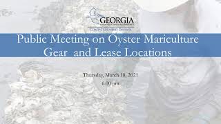 Oyster Mariculture Gear and Lease Locations